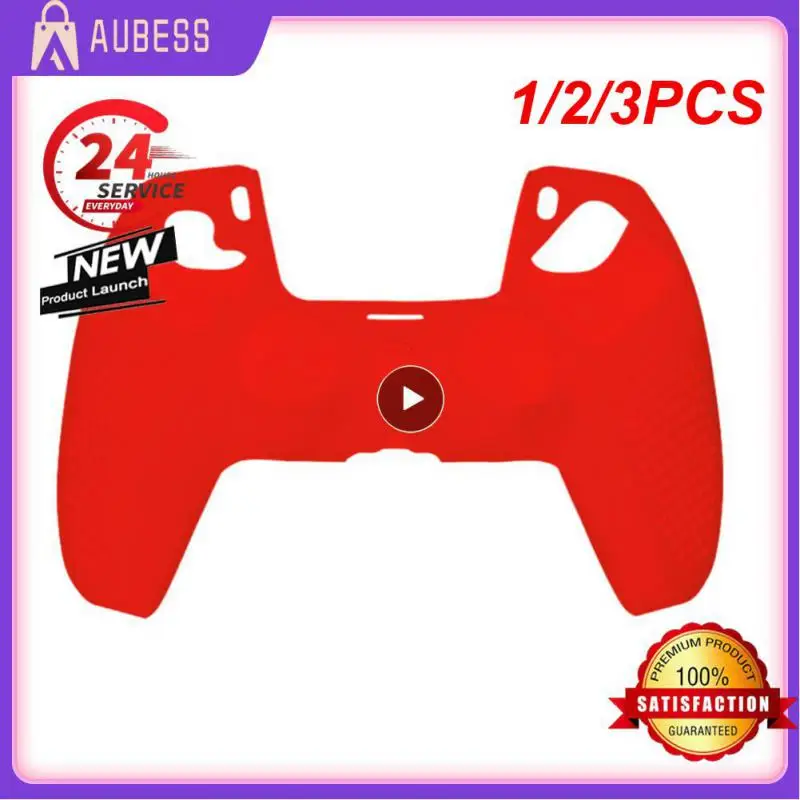 1/2/3PCS Anti-slip Silicone Cover Skin for PS5 Controller Soft Case With Anti-skid Points Thumb Stick for DualSense