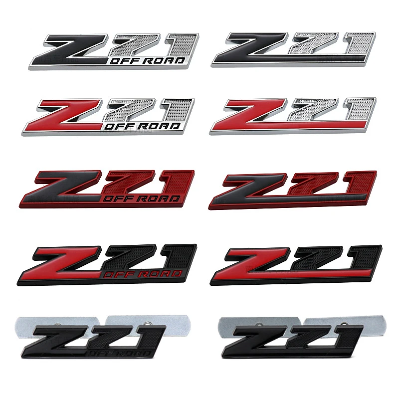 

3D Metal ZL1 Car Sticker Emblem Z71 Off Road Grill Badge Trunk Decals Z71 Door Fender Stickers Auto Decoration Accessories