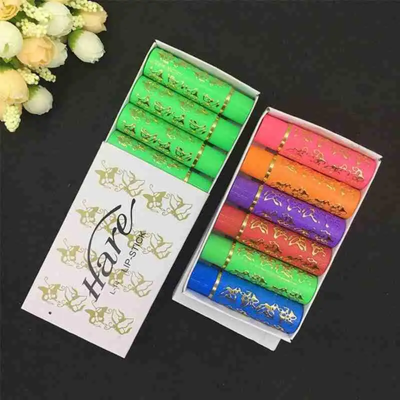 Bálsamo Labial Mágico Mate de 6 Colores, Brillo Labial Sexy que Cambia de Color, Lápiz Labial de Terciopelo, Tinte Labial Impermeable con Efecto Mariposa, Maquillaje Labial