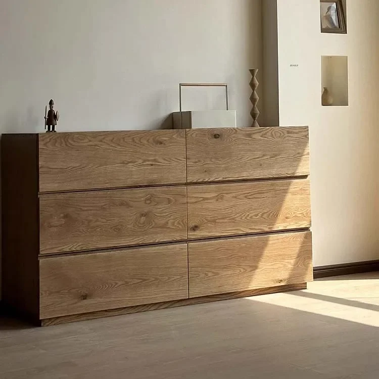 

л # Витрина из дубового дерева в скандинавском стиле, сервант, буфет, серванты с ящиками, мебель для спальни, туалетный столик