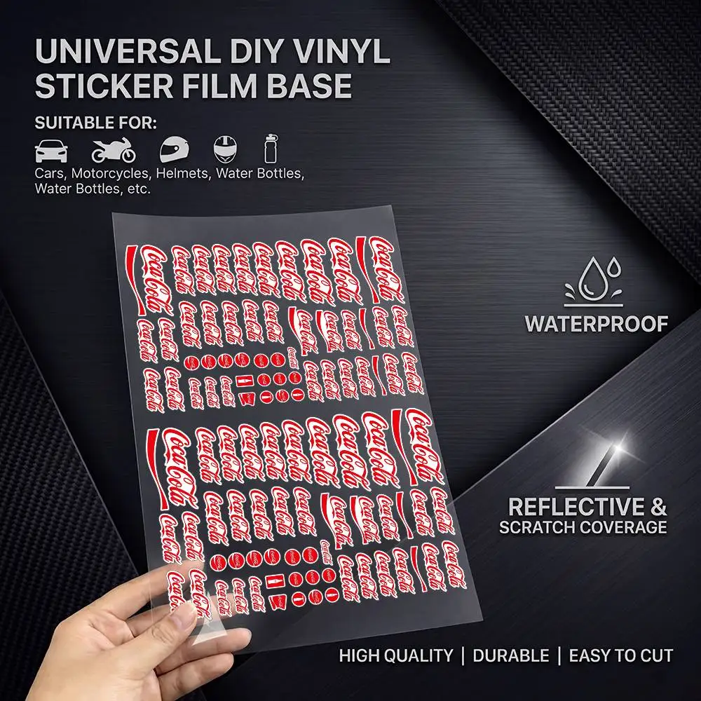 C-cOcA-cOlA-A Multi Scene Waterproof Reflective Scratch Cover Stickers Fit Auto Motorcycle Helmet Refrigerator