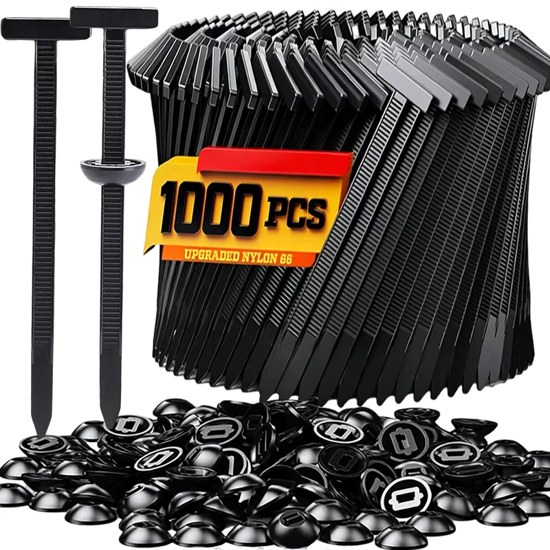 Nylon Cable Tie Buckle Heavy Duty Zip Ties Holders With Pin Button Plastic Cable Ties Car Fenders Trunk Engine Guard Panel Clip