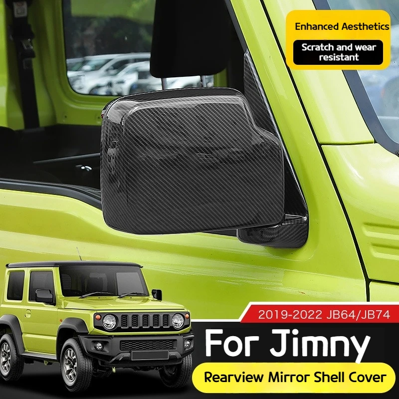 

For jimny 2019-2025 Car modified rearview mirror housings rearview mirror protectors and rain shield decorative accessories