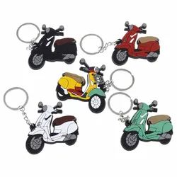 Model Shape Soft Rubber Keychain Keyring Key Chain Key Ring for Vespa GTS 300 Sprint 150 model Motorcycle Accessories