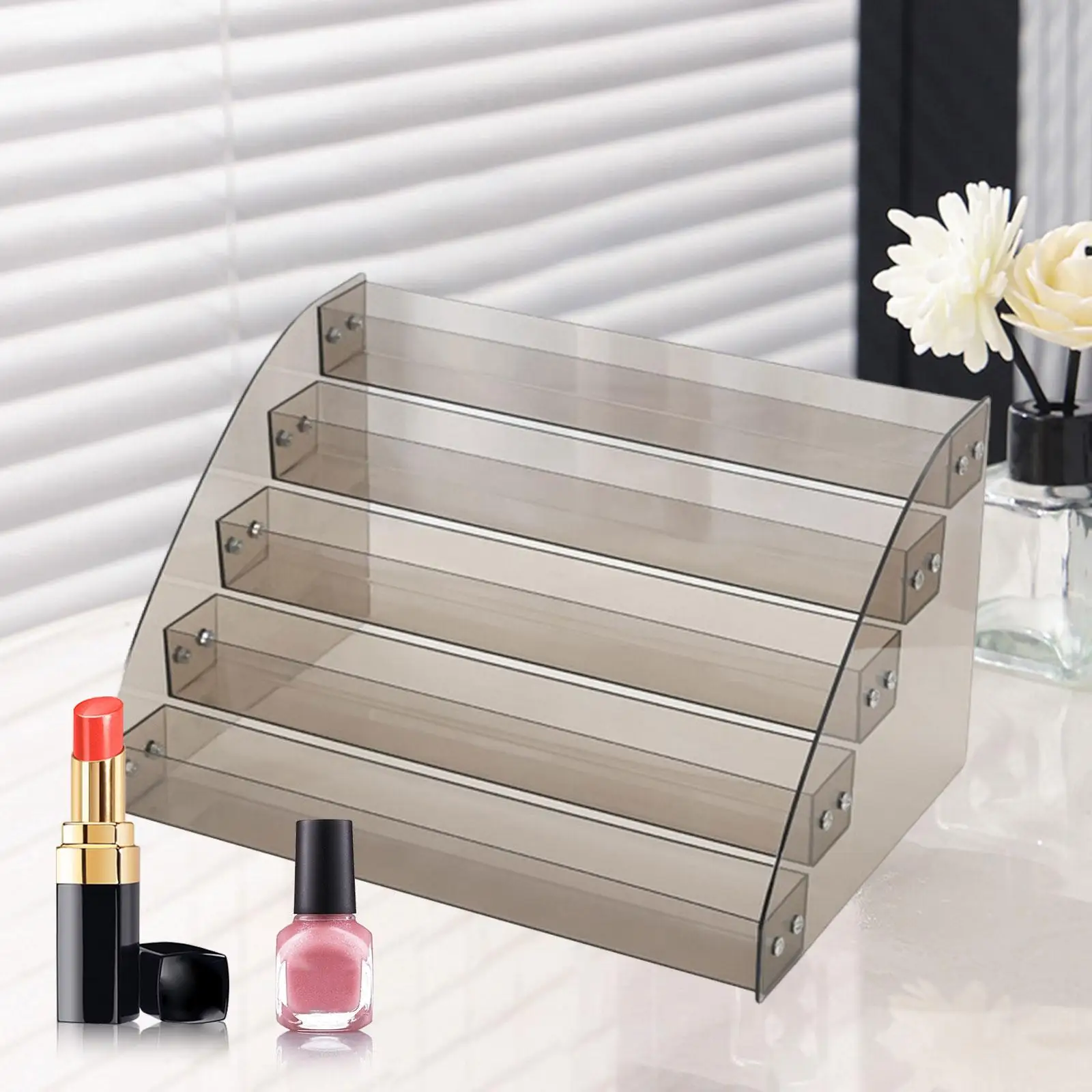 Clear Display Stand Wear Resistant Acrylic Riser for Lipsticks Dresser