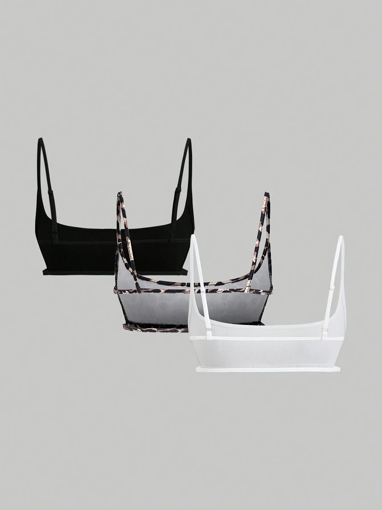 Women's Slim Sexy and Versatile Backless Suspender Shirt Three-Piece Set