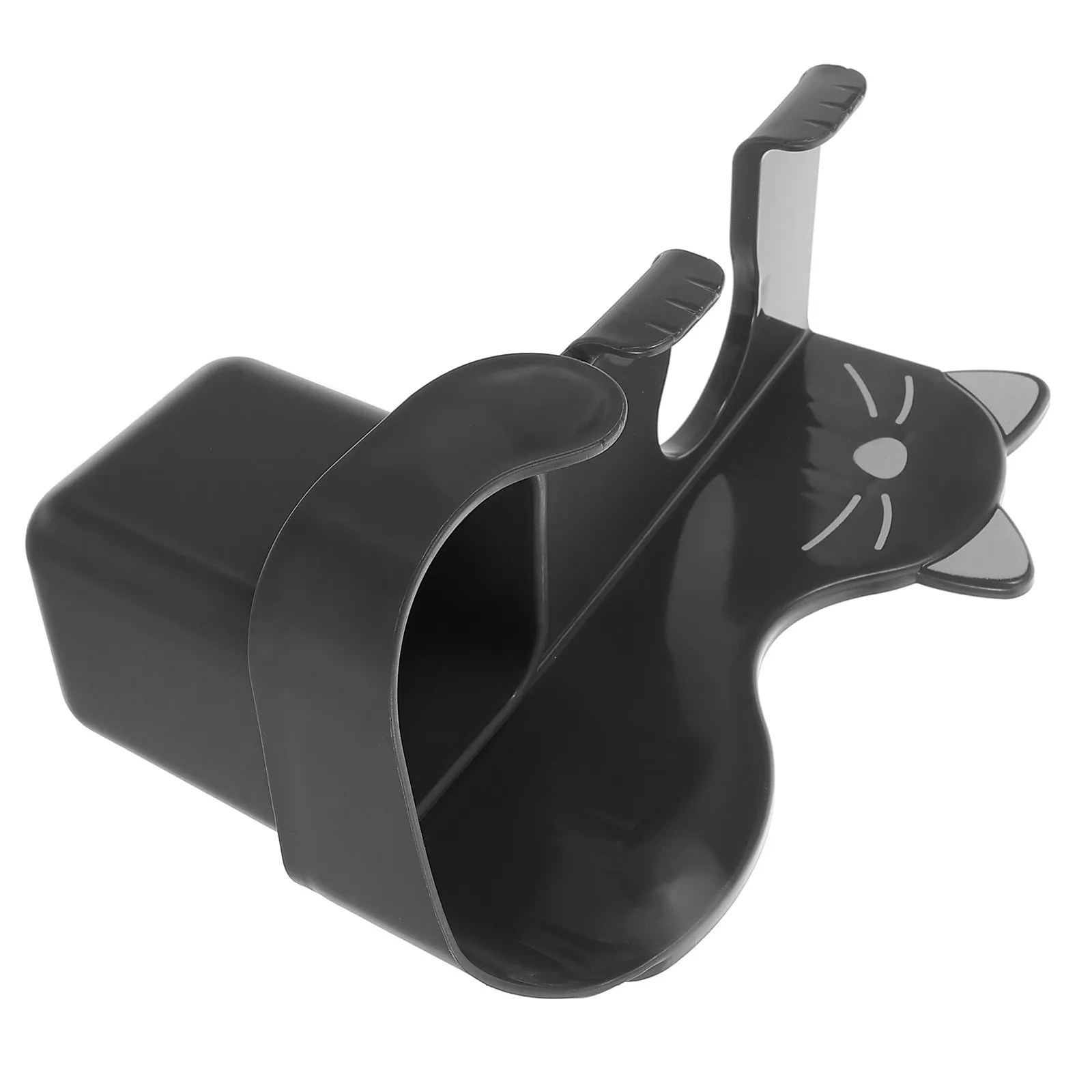 

Wall Mounted Cat Design Hair Dryer Holder with Multiple Compartments Bathroom Hair Tool Organizer No Damage Mounting Solution
