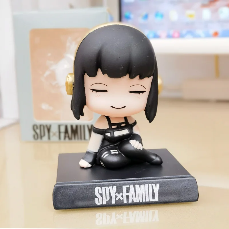 Figurka Anime SPYxFAMILY w pudełku 11 cm, lalka do samochodu, kiwająca głową, dekoracja do wnętrza auta, kawaii, ozdoba na stół, głowa na sznurku, zabawki dla dzieci, prezent dla dziecka