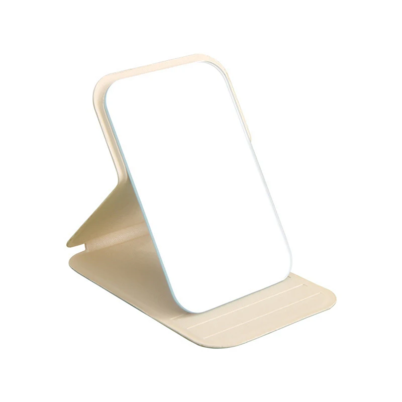 Miroir de maquillage pliable à rabat floral, miroir de poche portable, miroir rectangulaire pour dames, déterminer la vanité