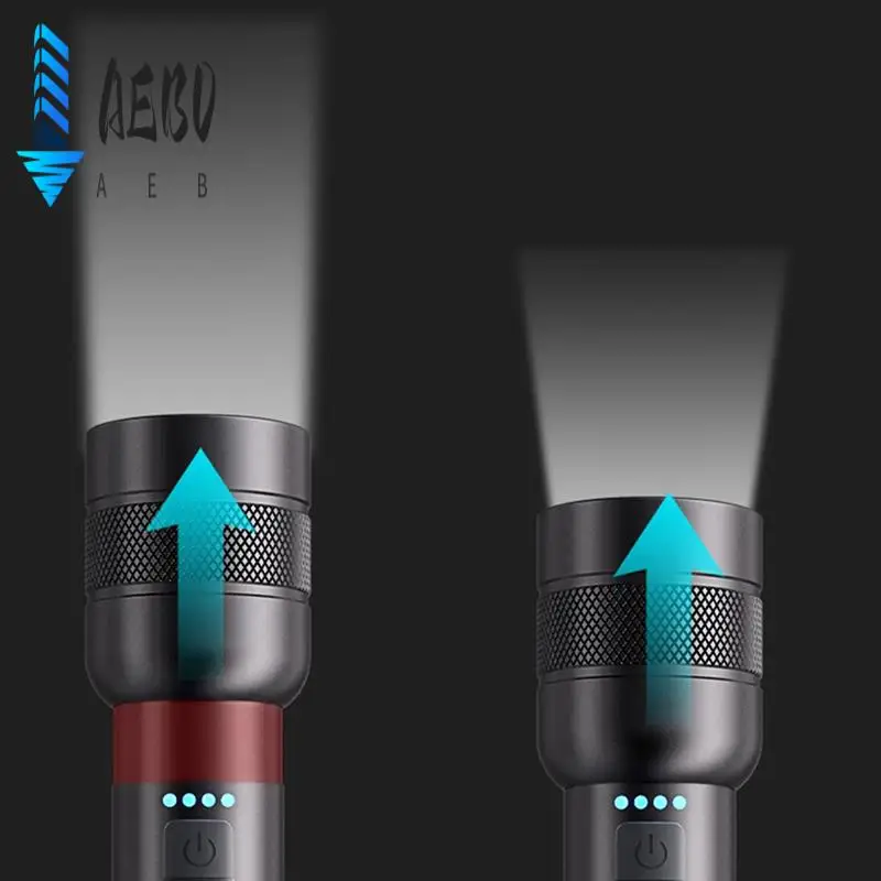 

AEB0-Zoom фонарик дальнего действия уличный бытовой фонарик перезаряжаемый портативный фонарик