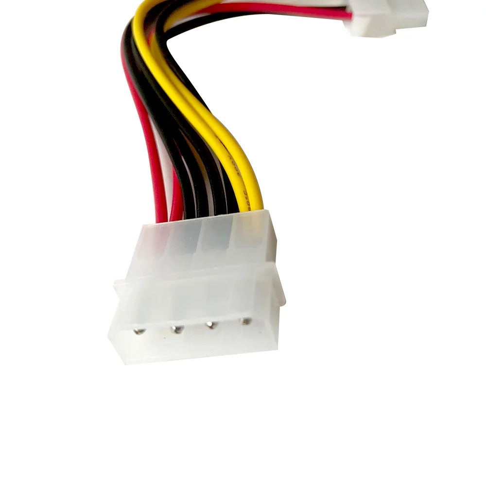 4 Pin Molex Male to 2 Ports 4 Pin Famale Power Cable IDE 4pin Power Cord 1 Divide 2 Power Chassis Computer Extension Adapter