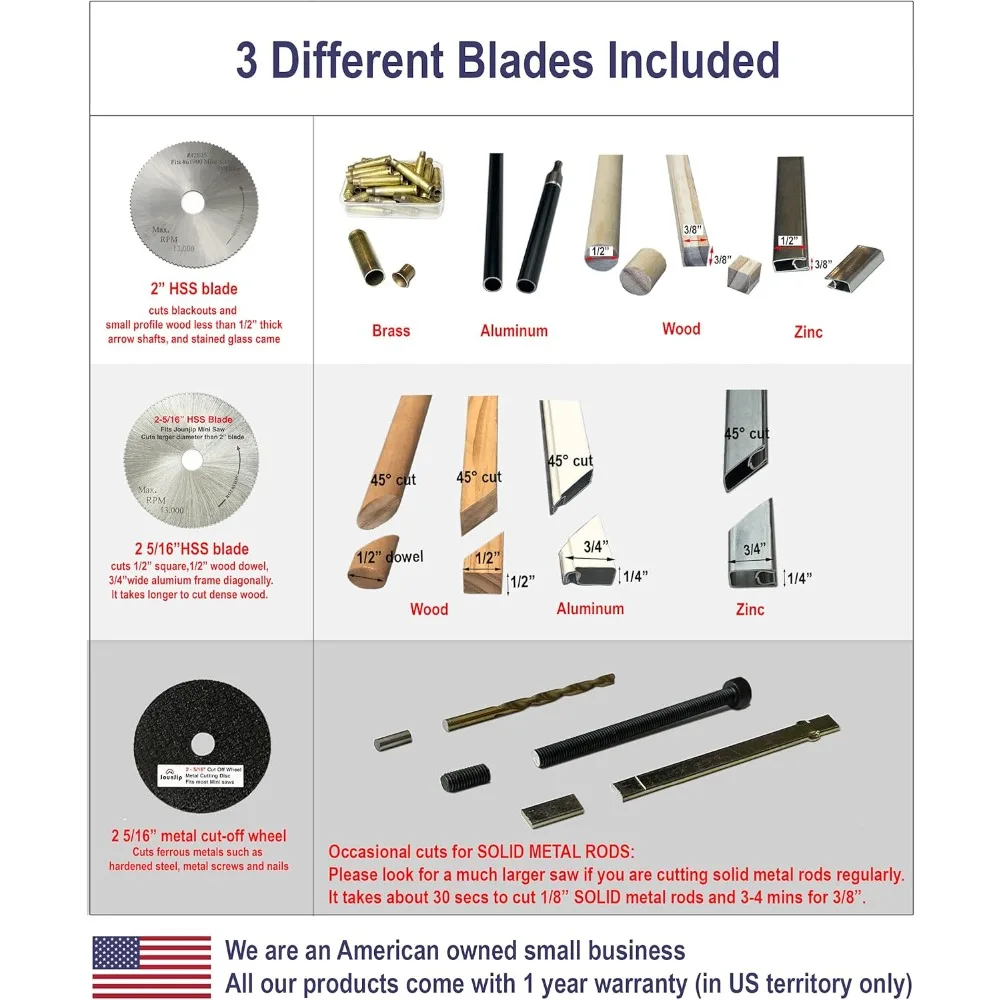 الأفضل - منشار قطع ميتري صغير لصنع نماذج مصغرة للهوايات، مهاوي السهم، الزجاج الملون الزنك، 223/5.56