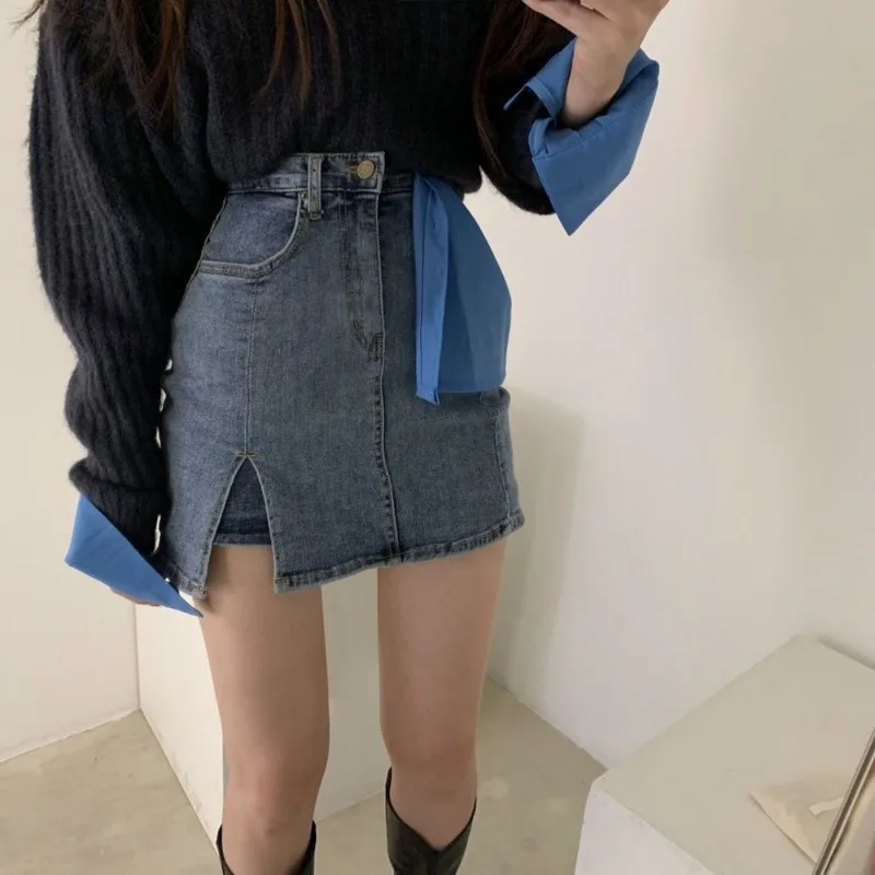 

Denim Shorts Women High Waist Korean Vintage Fashion Chic Ulzzang Casual A-line Streetwear All-match Popular Mujer Harajuku Club