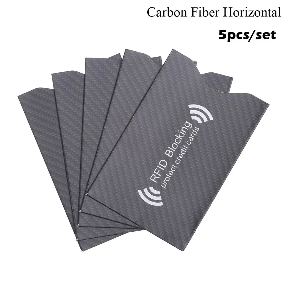 5PCS Fashion Bank Anti-theft Protection RFID Blocker Protect Case Cover Card Holder Blocking Sleeve