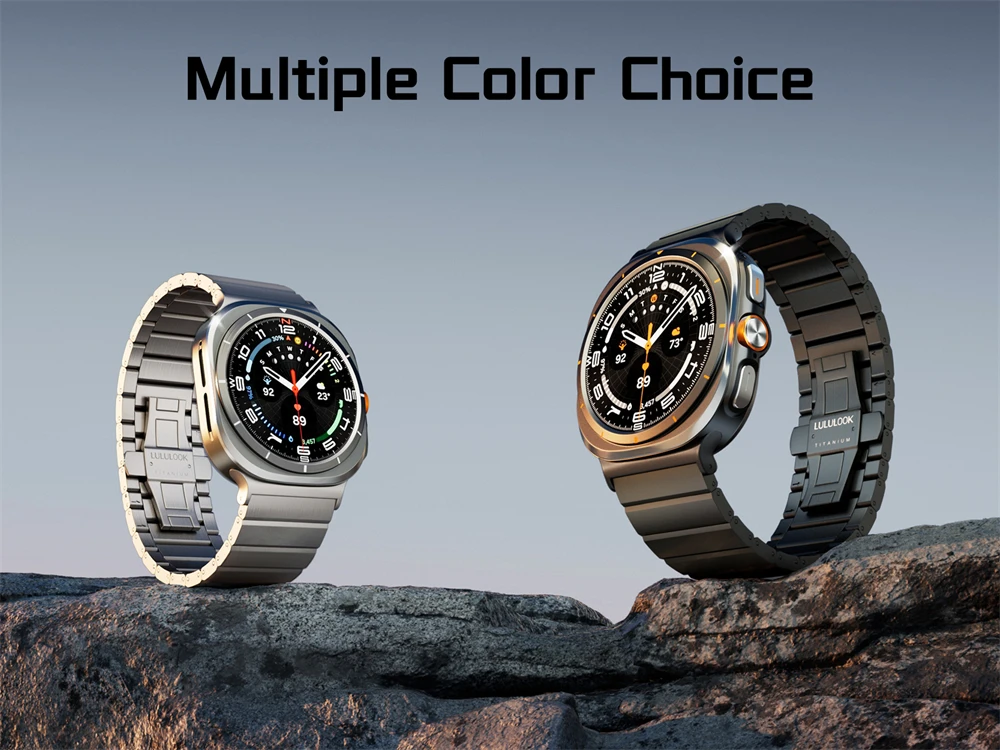 LULULOOK Titanarmband für Samsung Galaxy Watch Ultra 2 47mm, DLC-Beschichtung, 24 mm Breite, Ersatz-Uhrenarmband für Galaxy Watch Ultra – Detail 3