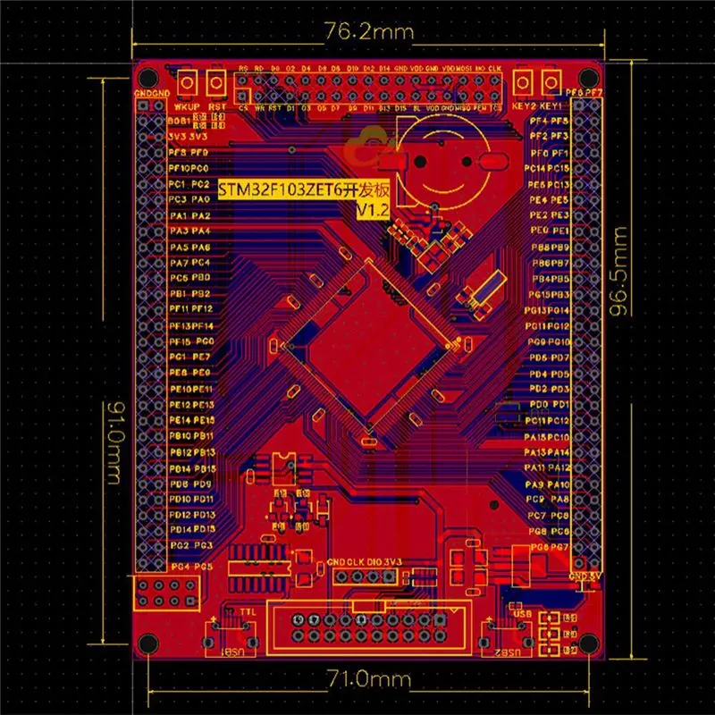 

(ABDH) Плата для разработки STM32F103ZET6 + 2,8-дюймовый TFT LCD модуль + комплект с сенсорной ручкой, обучающая плата для разработки встраиваемых систем STM32 ARM