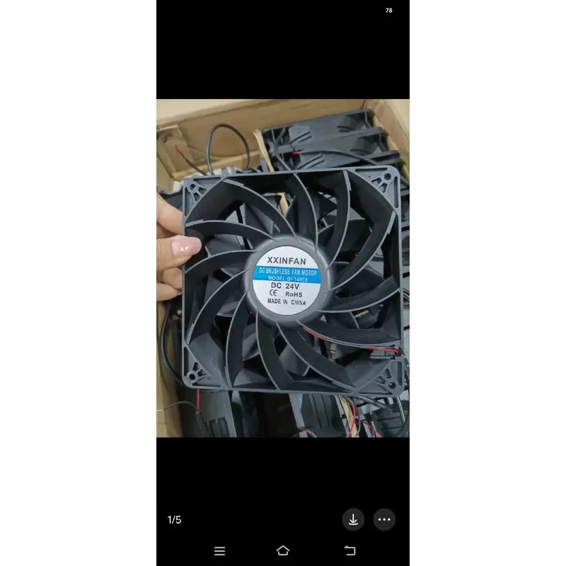 for 14038 24V Violent Double Ball Copper Tube Cooling Fan Speed 3000