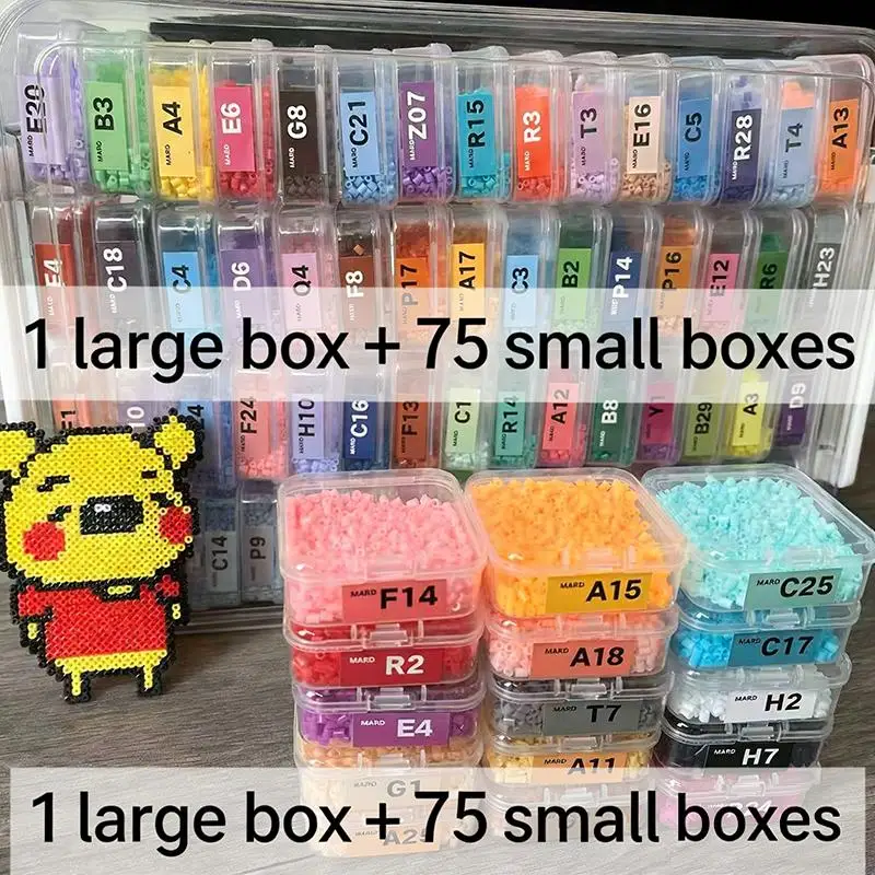 Bead Organizer Box 75pcs Bead Organizer Box Set Clear Large Capacity Small Bead Organizers And Storage Plastic Cases With Label