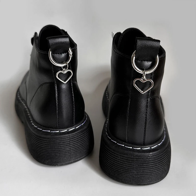 Metal Hollow Pentagonal Star Boot Buckle Sweet Cool Star Cross Love Pendant Boots Shoe Accessories 1pcs