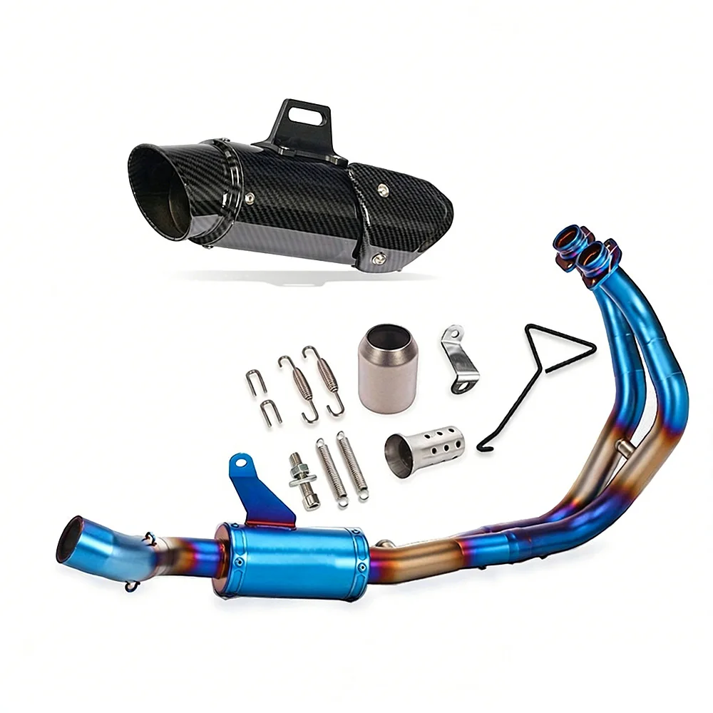 Auspuffsysteme für Yamaha YZF R7 2021-2023 Komplettes System Auspuffkrümmer Schalldämpfer Endrohre Auspuffrohre – Detail 2