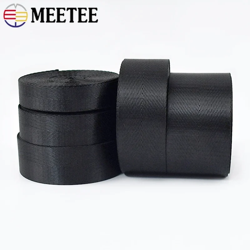 

2/3/4/5/10M 20-50mm Nylon Webbing Ribbon Band Herringbone Pattern Backpack Strap Seat Belt Bias Binding Tape Sewing Accessories