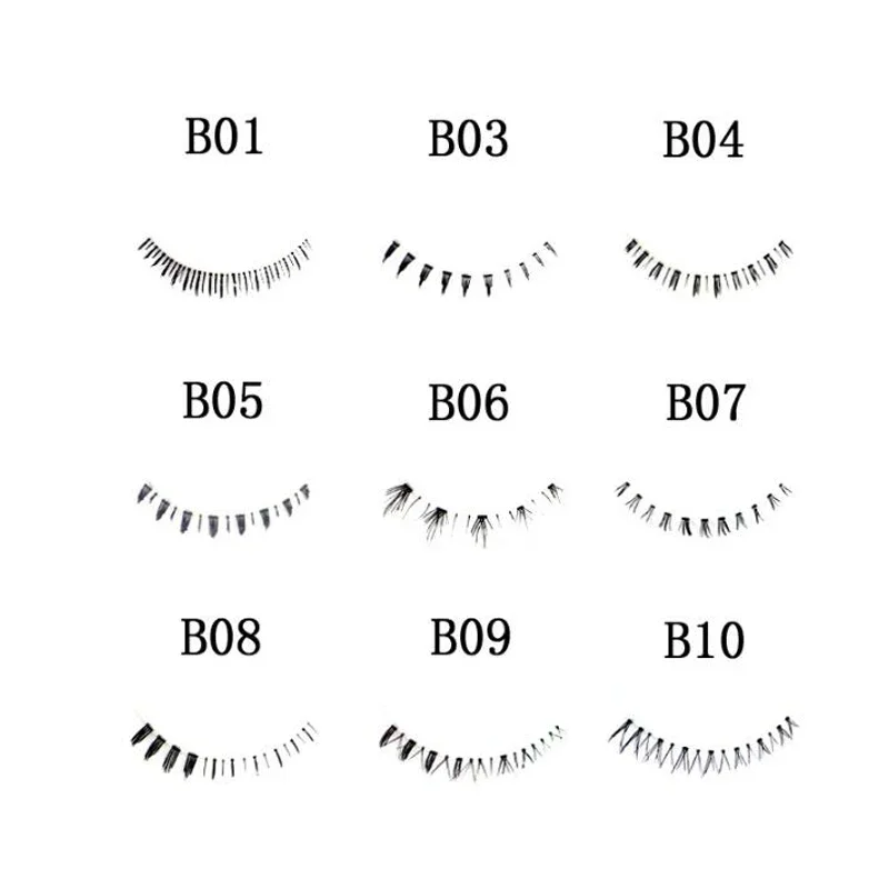 NEU 5 Paar unter Wimpern, superweich, durchsichtig, Band unten, falsche Wimpern, transparenter Stiel, künstlicher Nerz, milde untere Wimpern