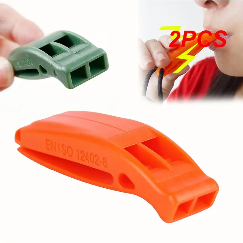 

2PCS Camping Portable Versatile Reliable Edc Survival Whistle For Camping And Hiking Emergency Whistle With Cord