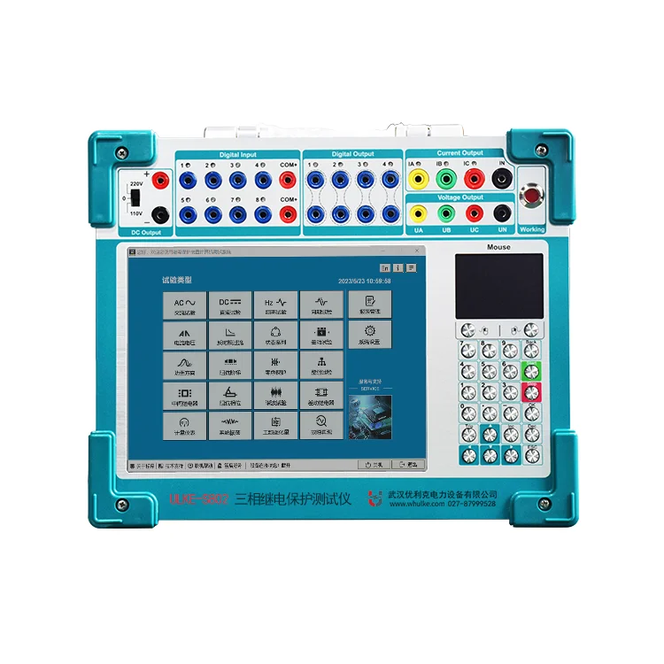 Automatic Three Phases Relay Protection Tester Micro Computer AC/DC Test Equipment Secondary Current Injection Electronic 1 Year