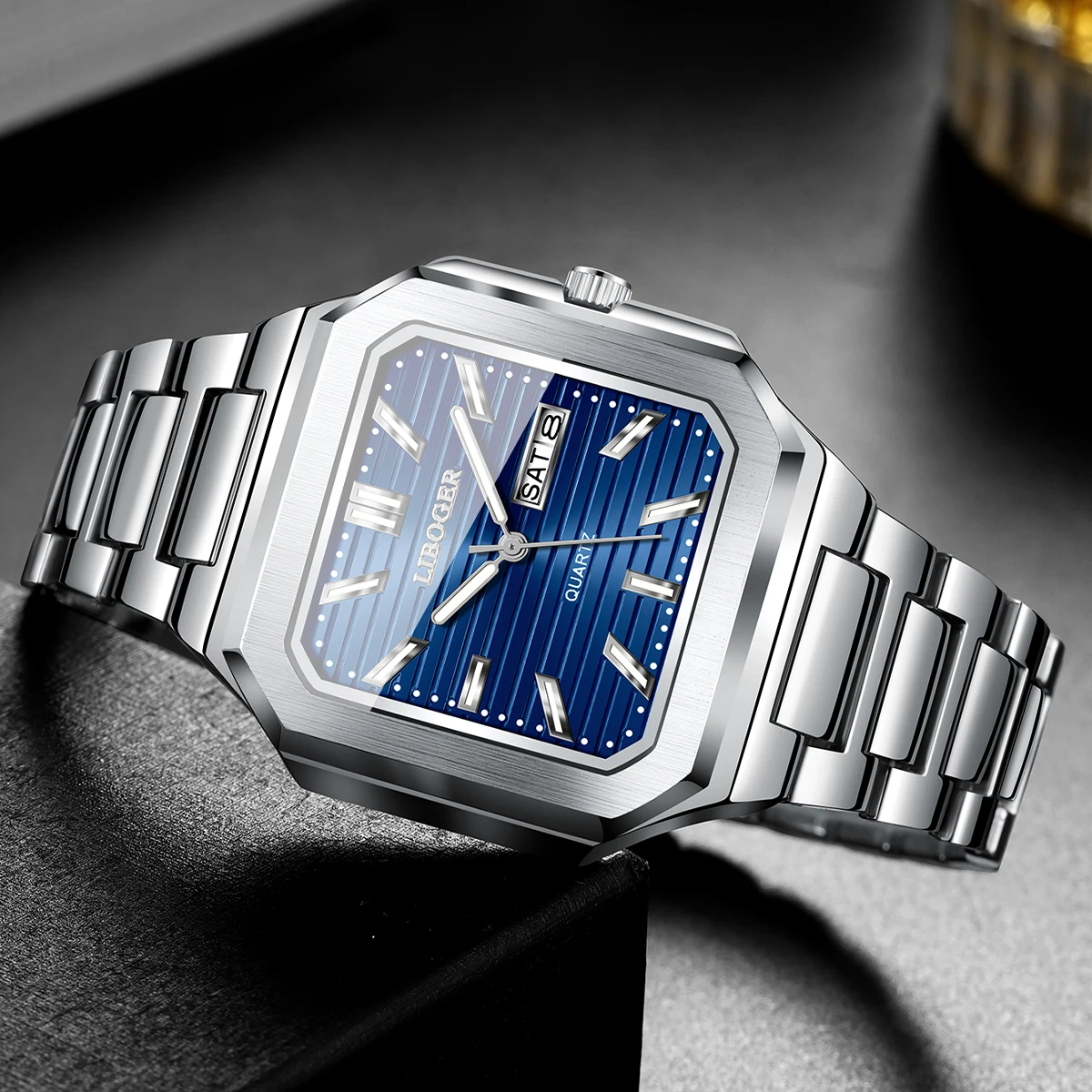 Reloj de cuarzo de negocios co - Luxury Watch Display Case reseña y precio