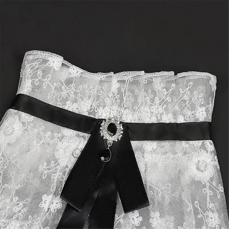 2026 New Victorian Detachable Collar Soft Linen Neckwear Ruffle Collar For Formal Occasion Celebration Stage Performances Props