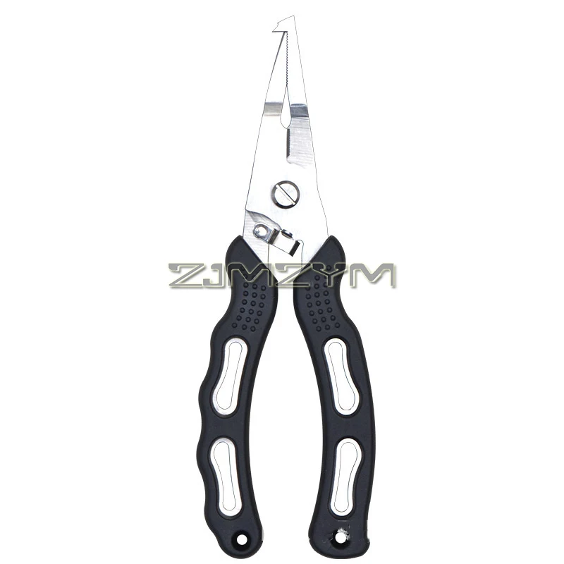Fishing Pliers Hook Remover Braid Line Cutting and Split Ring with Coiled Lanyard and Sheath, Fishing Gifts for Men image 2
