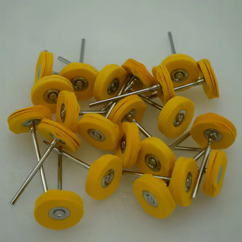 

25Pcs 3mm Yellow Polishing Cloth Wheel, Wear-resistant No Lint, for Jewelry Watch Metal Polishing, Rotary Tool Accessory
