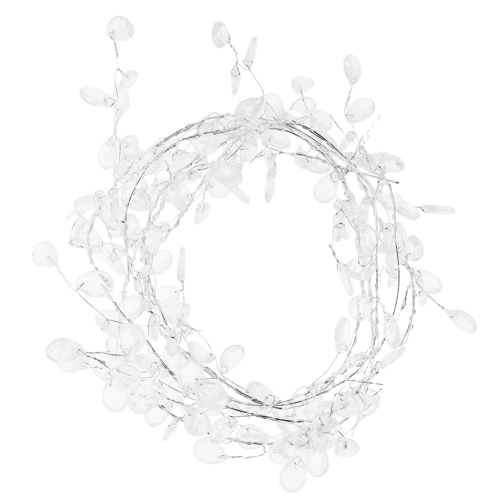 

2Pcs Wedding Transparent Crystal Teardrop Strings Clear Beaded Garland DIY Chandelier Floral Decorative Strands
