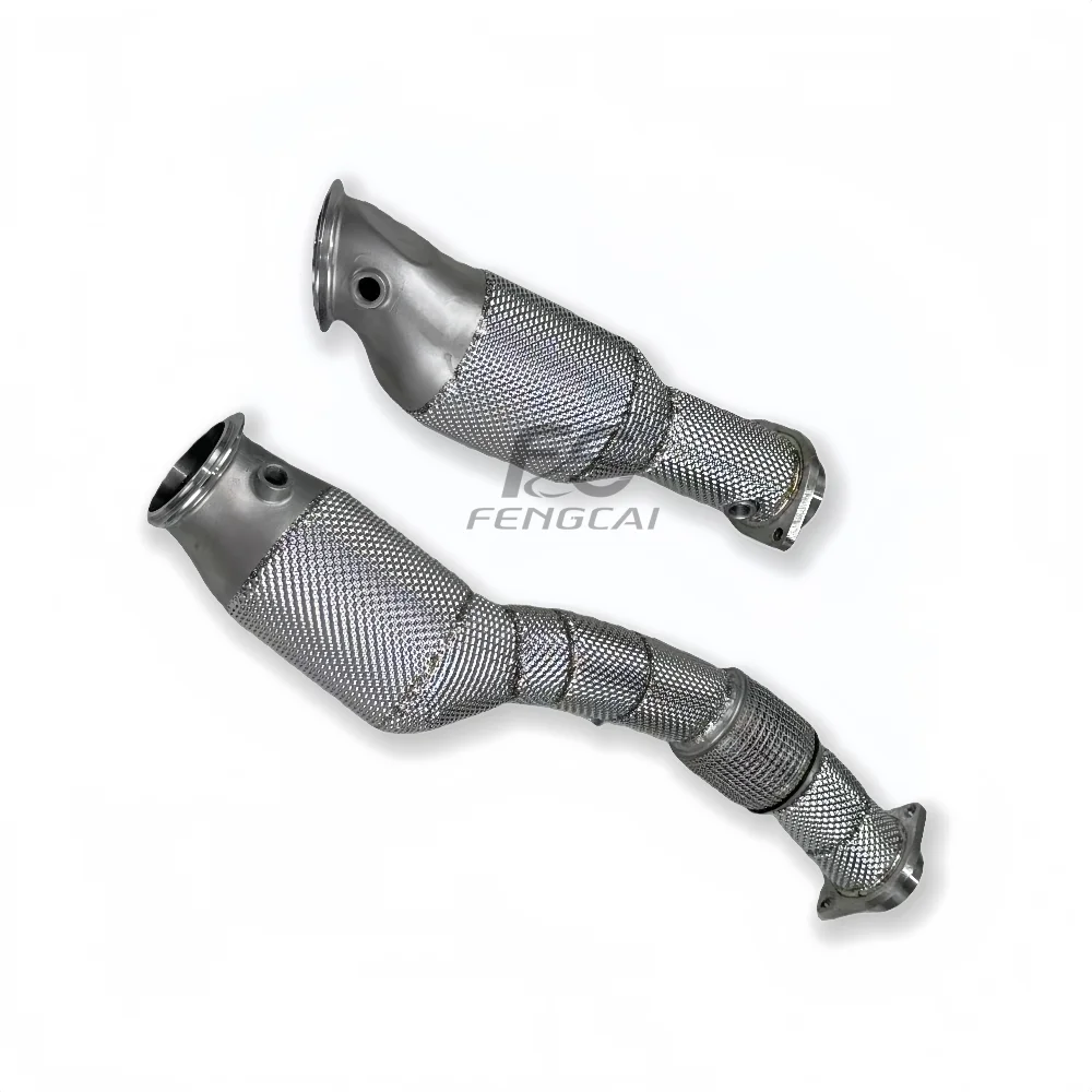 OEM Forged Downpipe Exhaust Pipe for BMW S58 G80 M3 G82 M4 2020+ Catalytic Converter with Heat Shield No Engine Fault Light