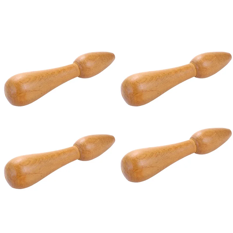 

4X Health Care Wooden Massage Stick Sandalwood Massager Acupuncture Rod Acupuncture Point Rod Foot Care Massage Tool