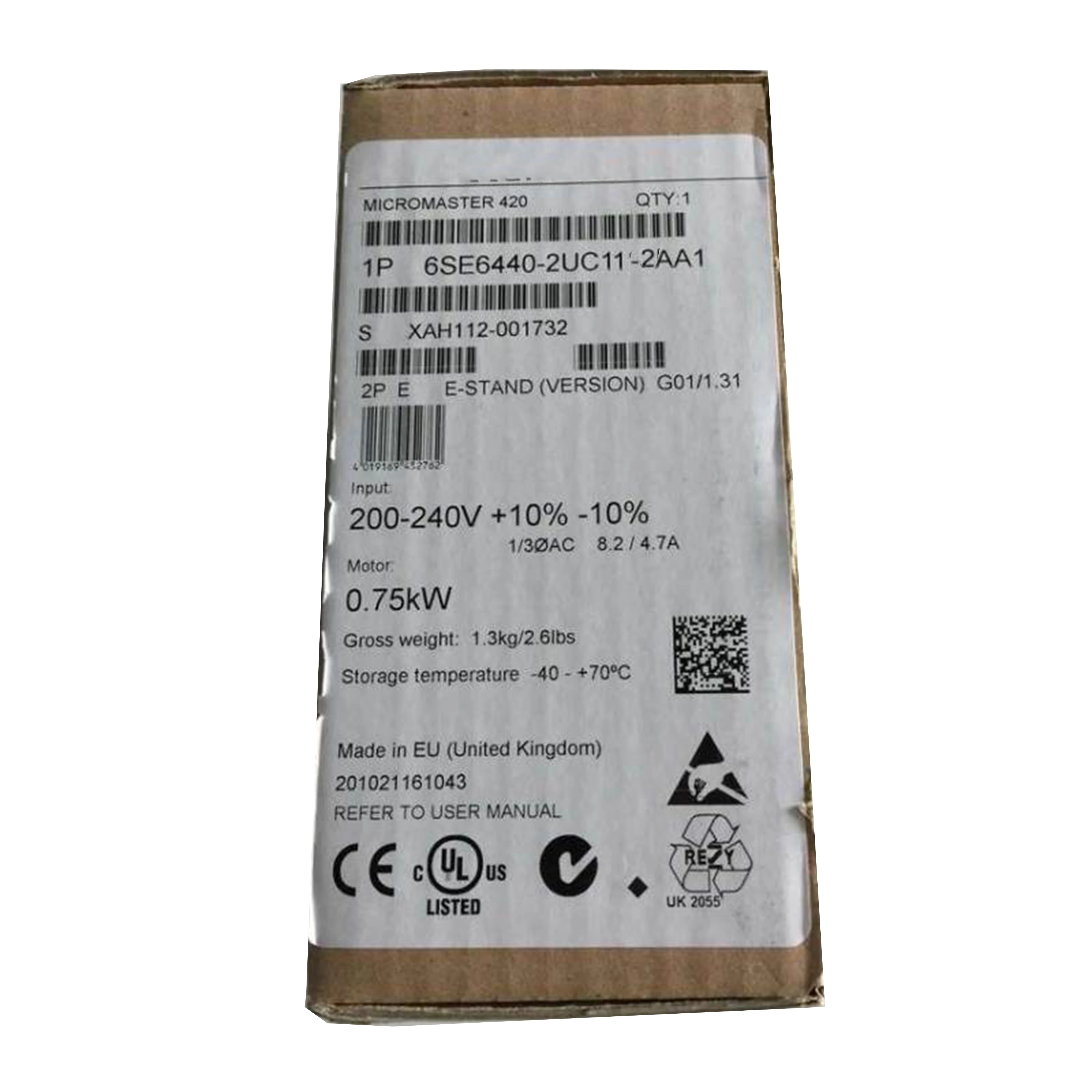 

New Original 6SE6440-2UC11-2AA1 6se64402uc112aa1 Inverter Stock in Warehouse