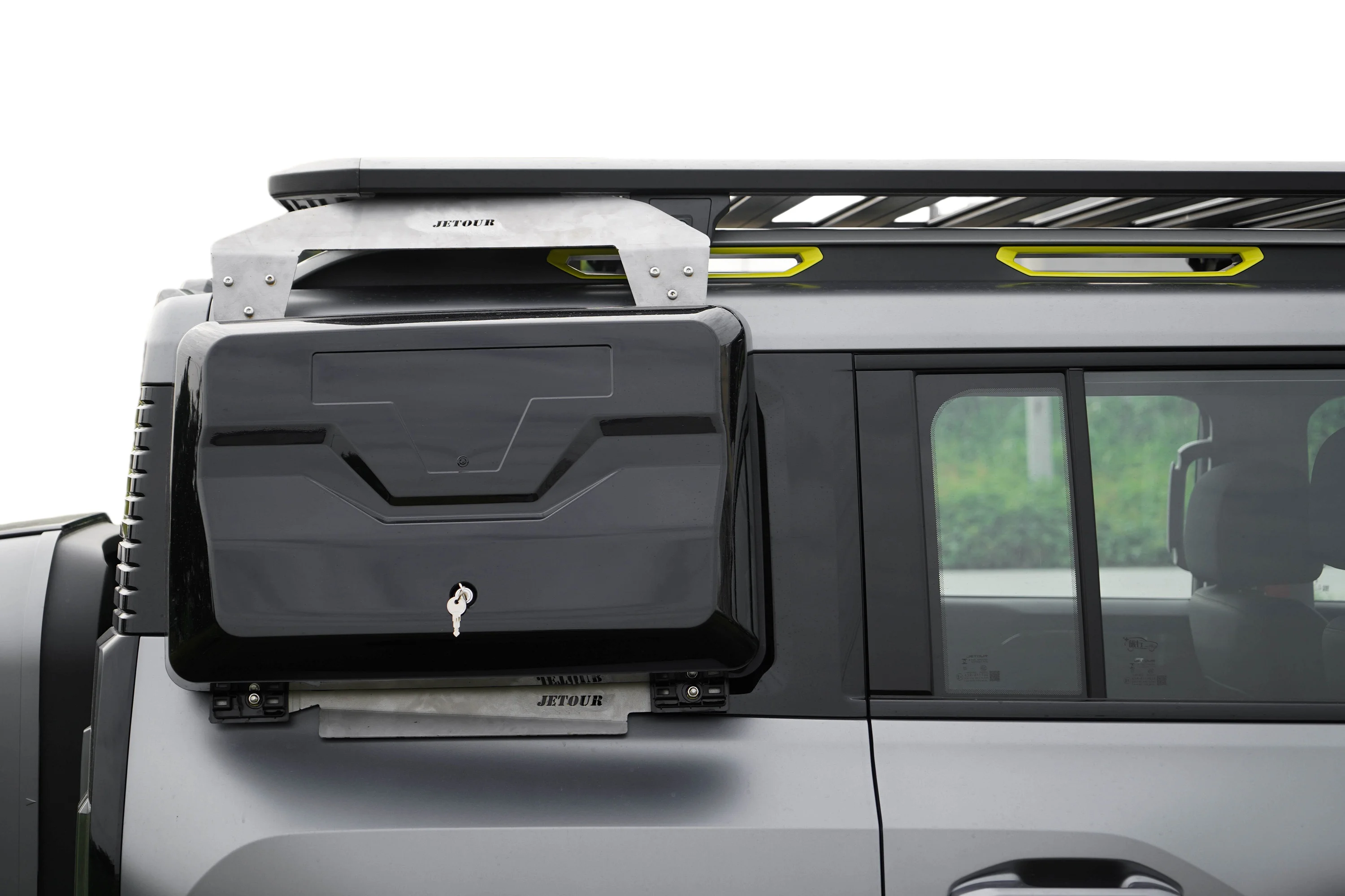 صندوق تخزين جانبي حقائب أمتعة جانبية حامل صندوق تروس مثبت على الجانب الخارجي يناسب Jetour Traveller T2 2023 2024