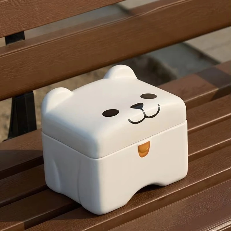 Modern cat and dog urn small ceramic pet coffin moisture-proof funeral supplies ashes coffin pet cremation