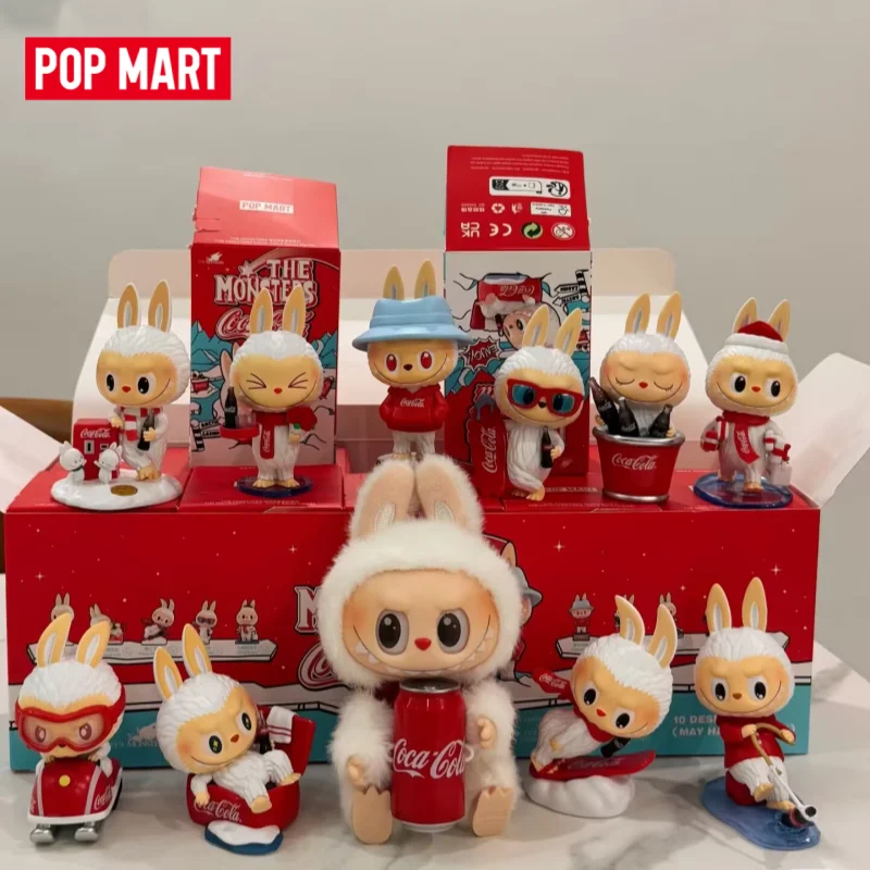 

In Stock Popmart The Monsters Coca Cola Figurine Blind Box Labubu Ornament Decoration Girl Mystery Blind Box Birthday Gift