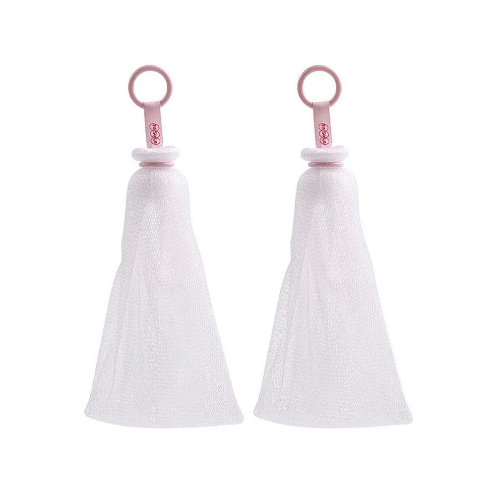 

2Pcs Facial Soap Foaming Net Durable Bubble Maker Shower Body Cleansing Tool Comfortable Texture Efficient Handmade Soap Helper