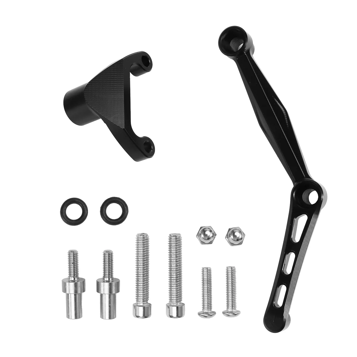 Motorcycle Steering Stabilizer Damper Mounting Bracket Kit for Ducati Monster 937 Monster 950 2021-2024 Black