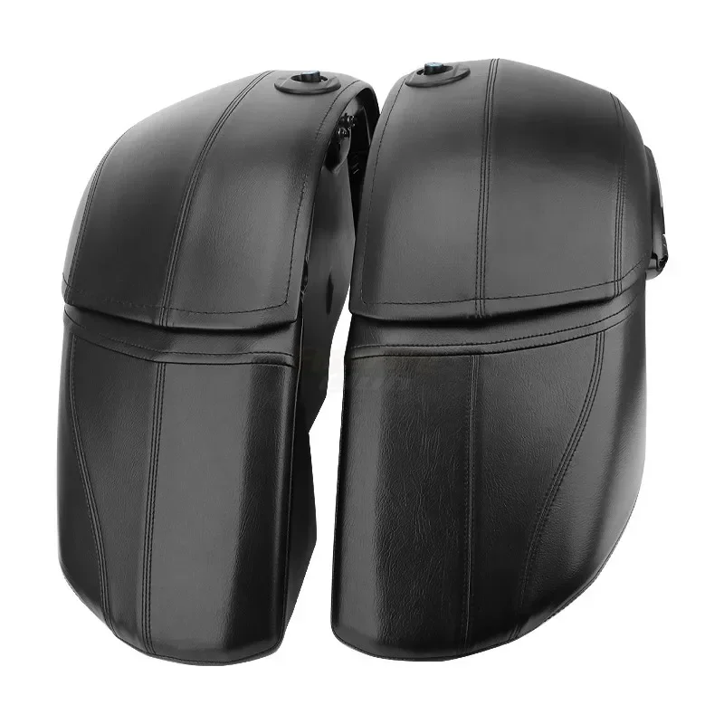 Universal Motorcycle Black Hard Bag Saddlebags For Victory Yamaha Honda Kawasaki Motorcycle Accessories