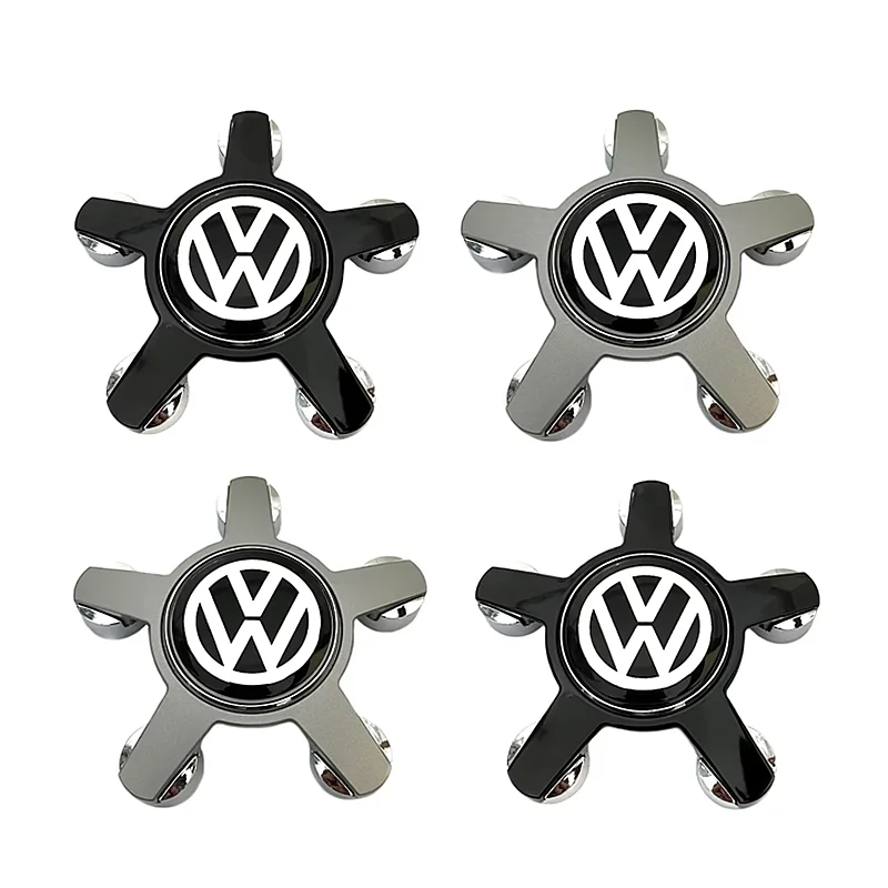 4 Pcs 5 Pins 135mm VW Car Wheel Center Caps Rim Hub Cover Hubcap Logo Badge Emblem Accessories For Golf Polo Passat Jetta Tiguan