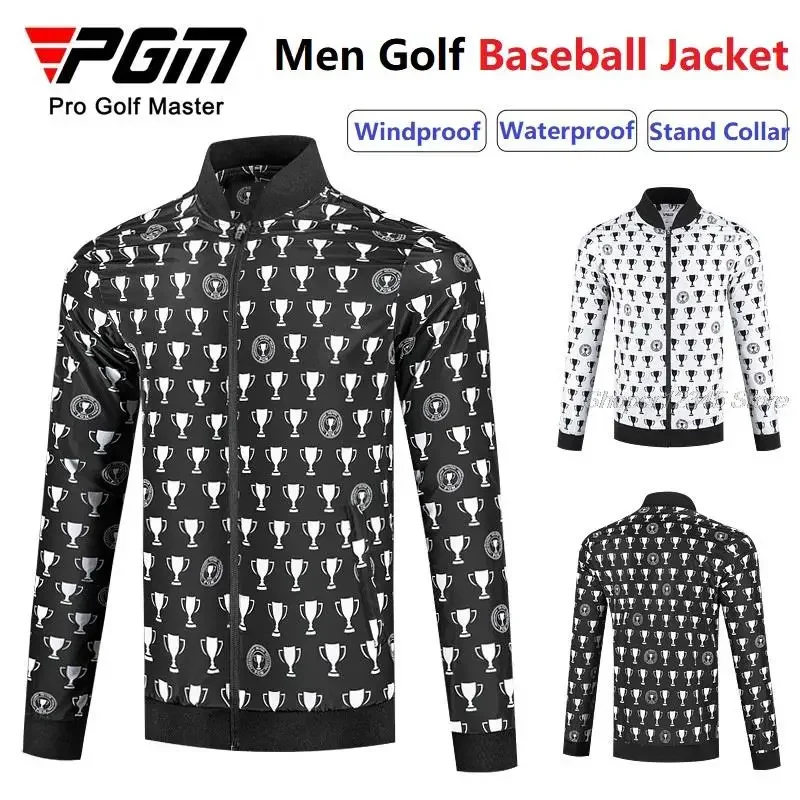 Men Sports Jacket Golf Clothing Male Windproof Baseball Jacket Men\'S Stand Collar Coats Long-Sleeved Full Zipper Windbreaker