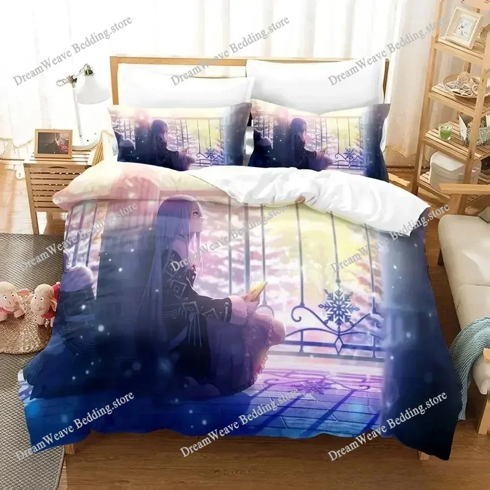 Yoisaki Kanade Bedding Set Cartoon Anime Three-piece Set Adult Kid Bedroom Duvetcover Sets 3D Kawaii Girl Colcha De Verano Cama5