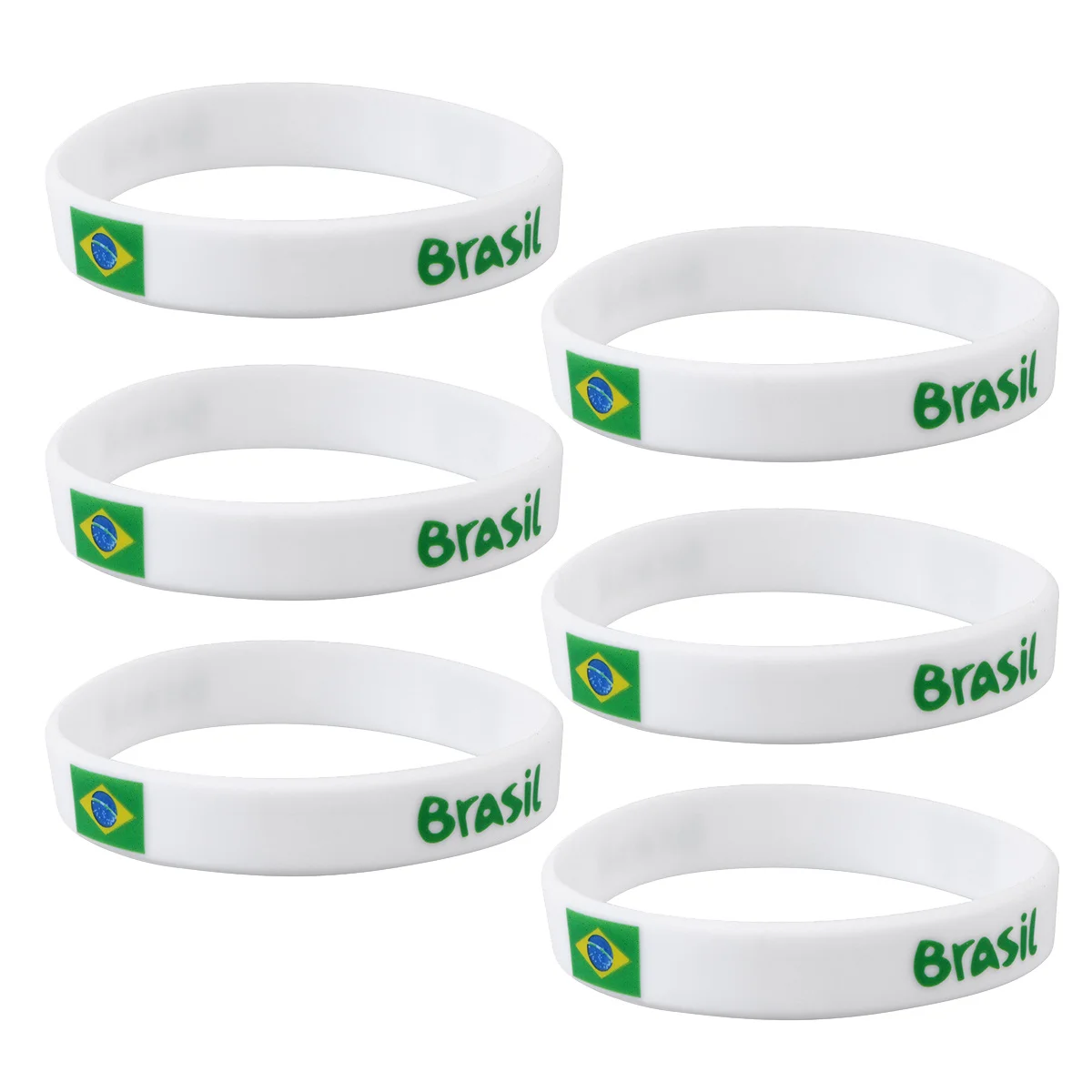 

6pcs Silicone Wristbands Flag Printed For Sports Size Fits Most Outdoor Use Australian Flag Bracelet Country