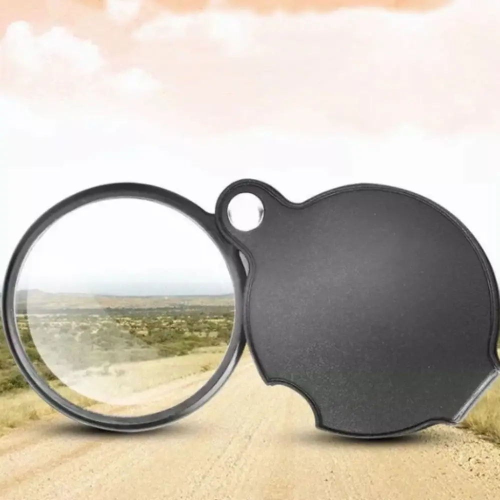 50/60/70mm Small Magnifying Glasses Handheld Mini Folding Magnifying Leather Protective Case Pocket Magnifier Close Work