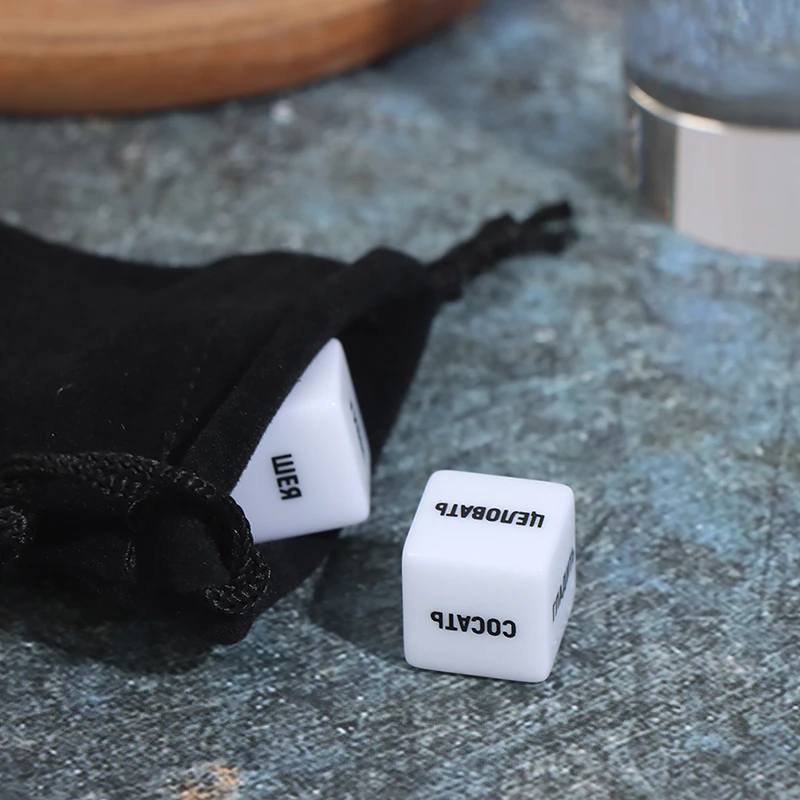 2Pcs Lovers Sexy Posture Dice With Velvet Dice Bag Fun Adult Erotic Love Couple Humour Game Toy