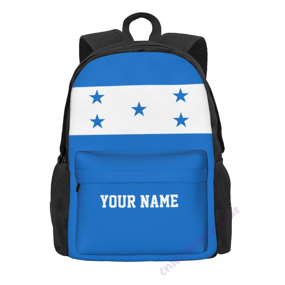 Custom Name Honduras Flag Polyester Backpack For Men Women Travel Bag Casual Students Hiking Travel Camping