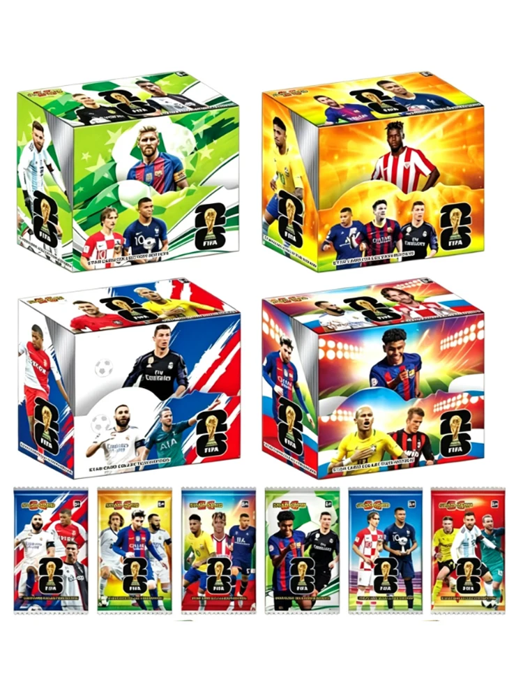 Panini 2026 Weltmeisterschaft Kartenbox Fußball Sammlerstücke Spieler FIFA Karten 36 Packungen Komplettes Album Geschenk für Jugendliche Fußballfans